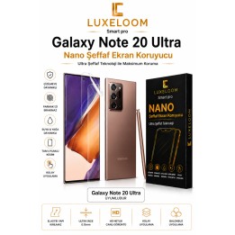 Samsung Galaxy Note 20 Ultra Uyumlu Nano Şeffaf Ekran Koruyucu