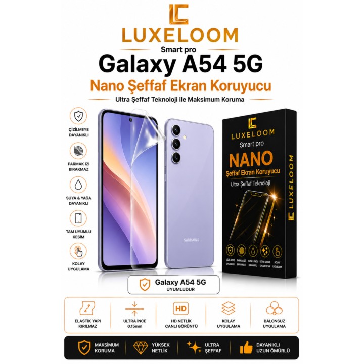 Smart Pro Galaxy A54 5G Nano Şeffaf Ekran Koruyucu (0.15mm)