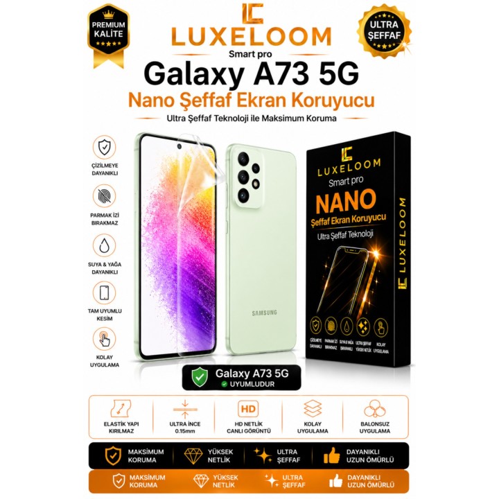 Samsung Galaxy A73 5G Smart Pro Nano Şeffaf Ekran Koruyucu