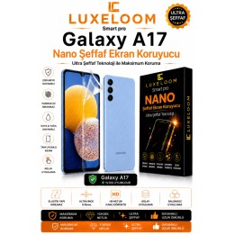 Samsung Galaxy A17 Smart Pro Ultra İnce Kırılmaz Nano Şeffaf Ekran Kor