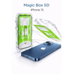 iPhone 15 Epro 5D Şeffaf Ekran Koruyucu Cam – Full Kaplama