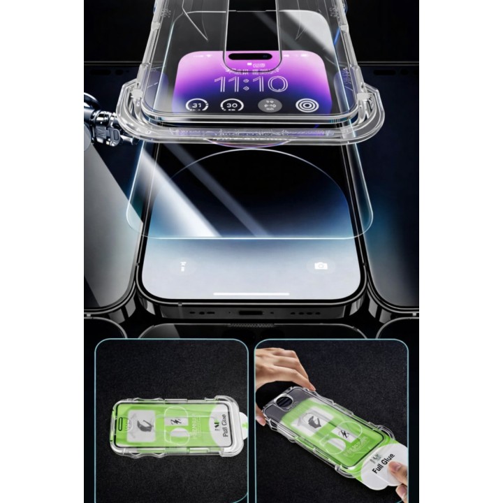 iPhone 15 Epro 5D Şeffaf Ekran Koruyucu Cam – Full Kaplama