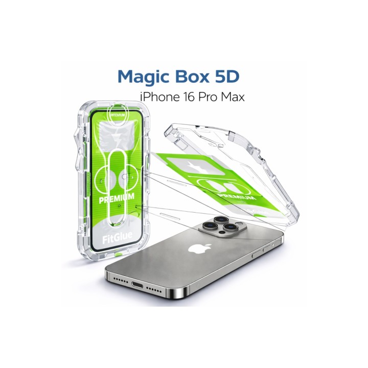 iPhone 16 Pro Max Epro 5D Şeffaf Ekran Koruyucu Cam – Full Kaplama