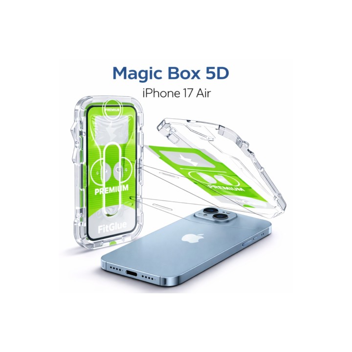 iPhone Air-Epro 5D Şeffaf Tam Yapışkan Ekran Koruyucu Cam