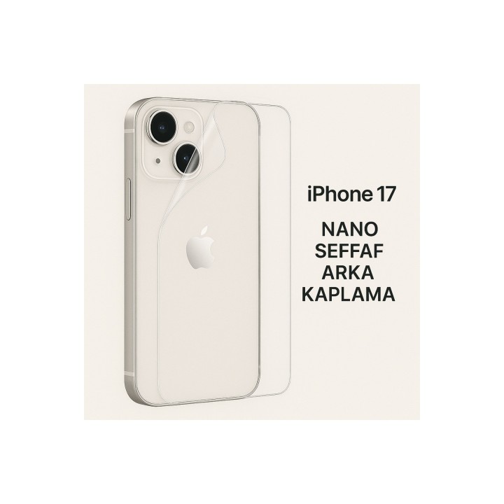 Lensun Nano Şeffaf Arka Kaplama – iPhone 17