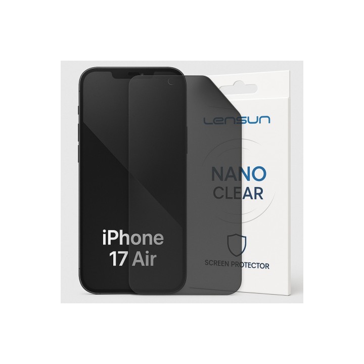 Lensun Nano Şeffaf Ekran Koruma – iPhone 17 Air