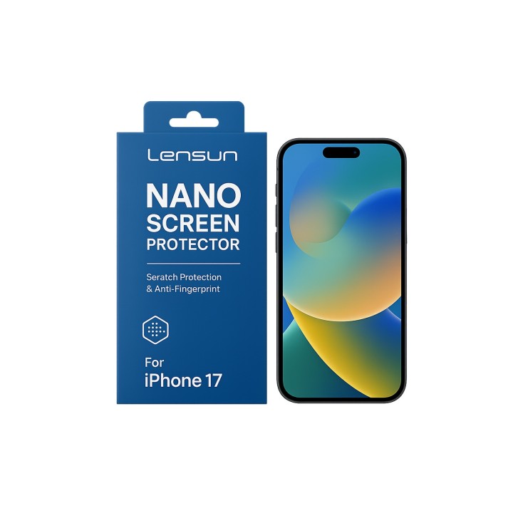 Lensun Nano Şeffaf Ekran Koruma – iPhone 17