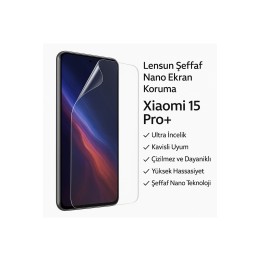 Lensun Şeffaf Nano Ekran Koruma – mi 15 Pro+