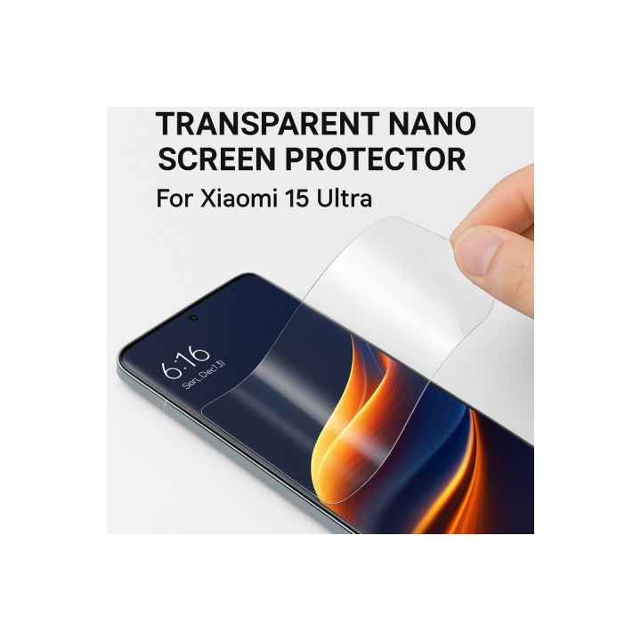 Lensun Şeffaf Nano Ekran Koruma – Xiaomi 15 Ultra