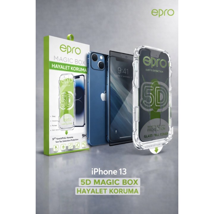 Epro iPhone 13 5D Magic Box Hayalet Cam Ekran Koruyucu 9H