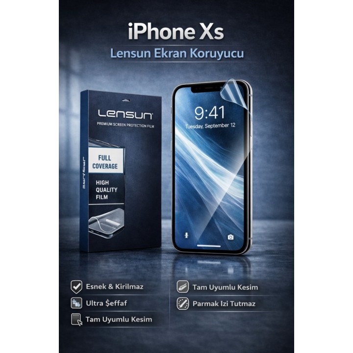Lensun iPhone Xs Ekran Koruyucu Film