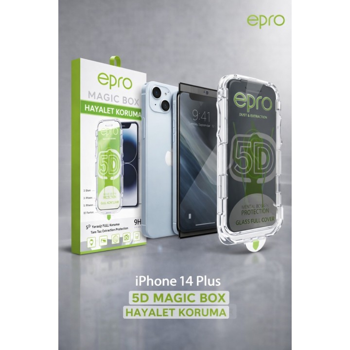 ePro iPhone 14 Plus 5D Magic Box Hayalet Tam Ekran Koruyucu