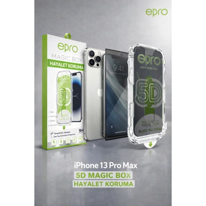 epro 5D Magic Box Hayalet Koruma Ekran Koruyucu iPhone 13 Pro Max