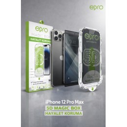 Epro Apple iPhone Uyumlu  12 Pro Max 5d Magic Box Hayalet Ekran Koruyucu