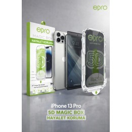 Apple iPhone Uyumlu  13 Pro 5d Magic Box Hayalet Koruma Ekran Camı