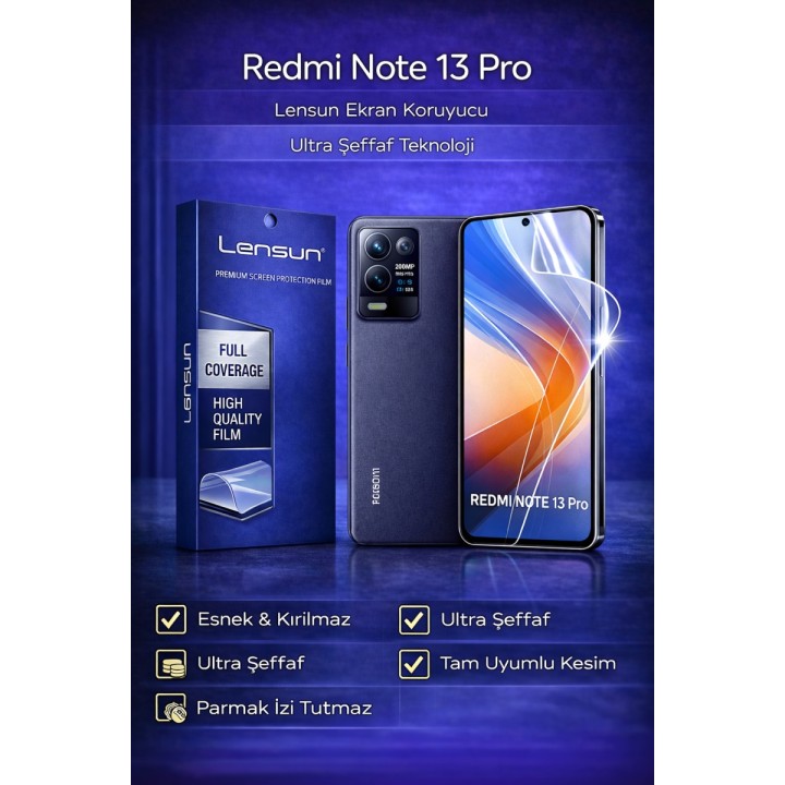 Lensun Xiaomi Redmi Note 13 Pro Ekran Koruyucu