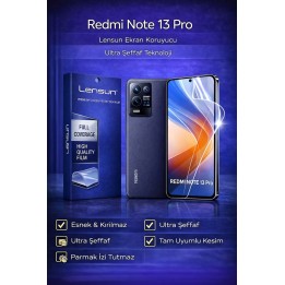 Lensun Ultra Şeffaf Redmi Note 13 Pro Ekran Koruyucu Film