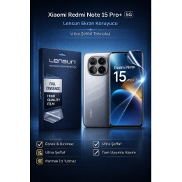 Lensun Xiaomi Redmi Note 15 Pro+ 5g Esnek Ultra Şeffaf Ekran Koruyucu