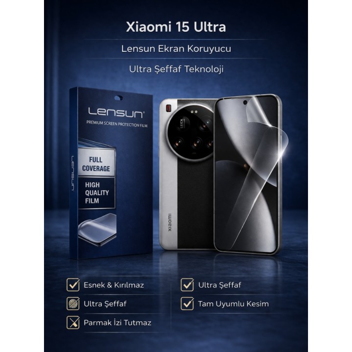 Lensun Ultra Şeffaf Esnek Ekran Koruyucu Film - Xiaomi 15 Ultra Uyumlu