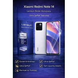 Xiaomi Redmi Note 14 Lensun Esnek Kırılmaz Ultra Şeffaf Ekran Koruyucu Film