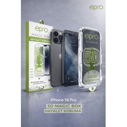 Epro Apple iPhone Uyumlu  16 Pro 5d Magic Box Hayalet Korumalı Ekran K