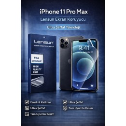 Lensun Apple iPhone Uyumlu  11 Pro Max Ekran Koruyucu Film | Kaliteli 