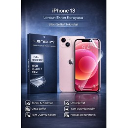 Lensun Apple iPhone Uyumlu  13 Ultra Şeffaf Ekran Koruyucu Film | Kali