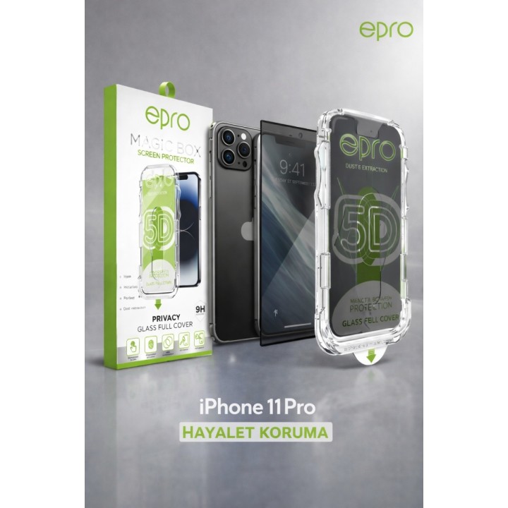 epro iPhone 11 Pro Hayalet Ekran Koruyucu 5D Tam Gizlilik