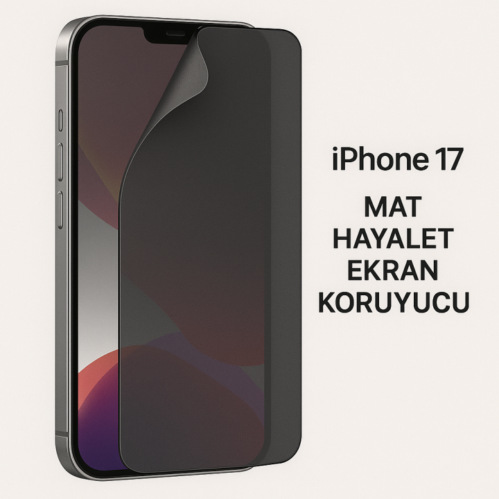 Lensun Nano Mat Hayalet Yandan Görünmeyen Ekran Koruma Apple Uyumlu iPhone 17