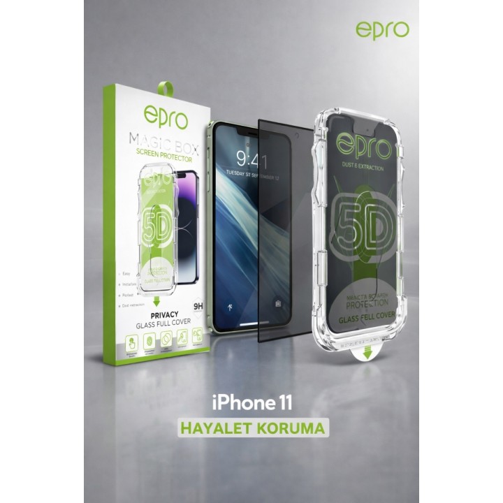 iPhone 11 Epro Magic Box Hayalet 5D Tam Ekran Koruyucu