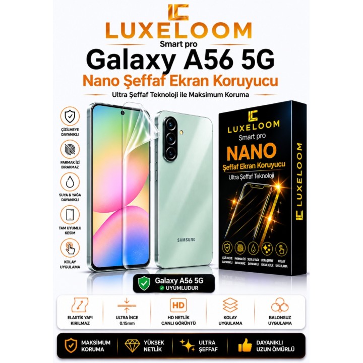 Samsung Galaxy A56 5G Smart Pro Nano Şeffaf Ekran Koruyucu (0.15mm)