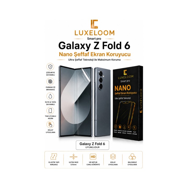 Nano Şeffaf Ekran Koruyucu - Galaxy Z Fold 6