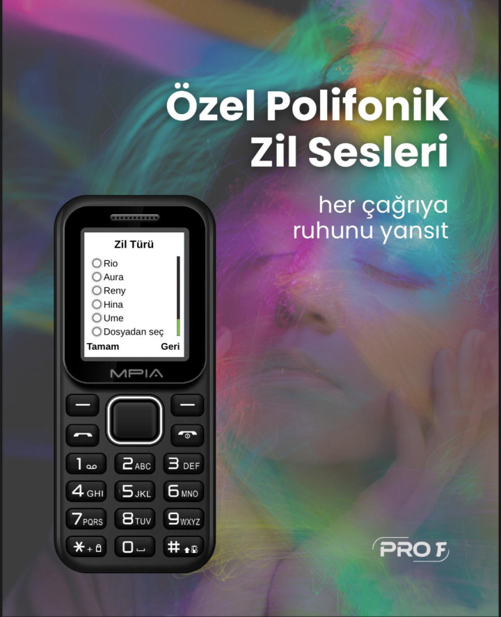 MPIA PRO F Tuşlu Telefon | FM Radyo, Bluetooth, Type-C Şarj