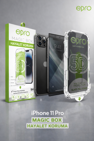 epro iPhone 11 Pro Magic Box Hayalet Koruma 9H Tam Ekran Koruyucu