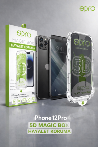 Epro iPhone 12 Pro 5D Magic Box Hayalet Ekran Koruyucu - 9H Tam Kaplama