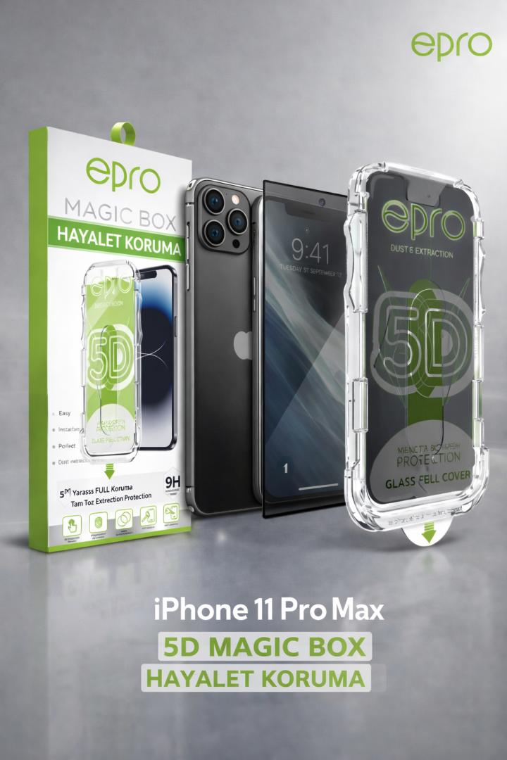 ePro iPhone 11 Pro Max 5D Magic Box Hayalet Ekran Koruyucu 9H