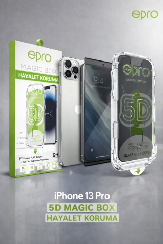 iPhone 13 Pro 5D Magic Box Hayalet Koruma Ekran Camı 9H