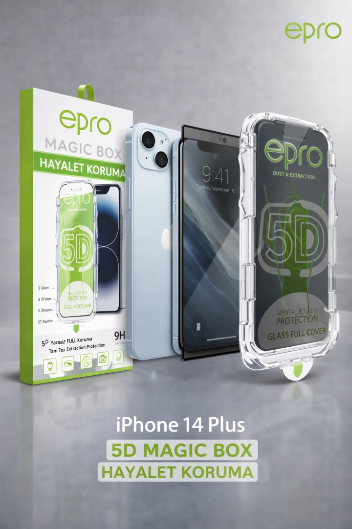 ePro iPhone 14 Plus 5D Magic Box Hayalet Tam Ekran Koruyucu