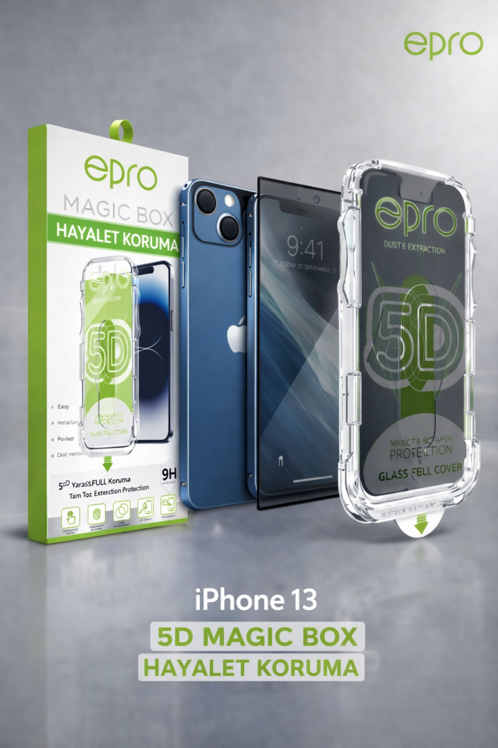 iPhone 13 Epro Magic Box Hayalet 5D Ekran Koruyucu | Kolay Kurulum