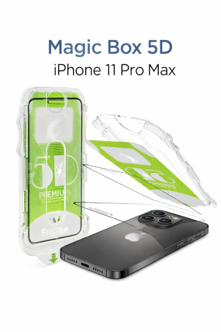 iPhone 11 Pro Max Epro 5D Şeffaf Ekran Koruyucu Cam | Tam Kaplama