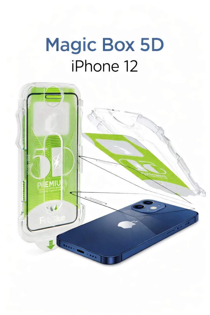 Magic Box 5D iPhone 12 Temperli Cam Ekran Koruyucu