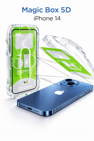 iPhone 14 Epro 5D Şeffaf Ekran Koruyucu Cam – Full Kaplama
