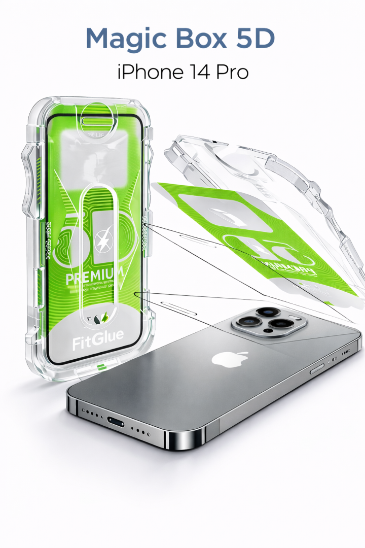 iPhone 14 Pro Epro 5D Şeffaf Ekran Koruyucu Cam - Full Kaplama