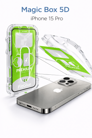 iPhone 15 Pro Epro 5D Şeffaf Ekran Koruyucu Cam - Full Kaplama