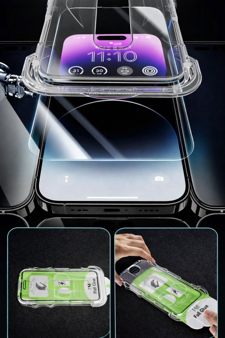 iPhone 15 Pro Max Epro 5D Full Kaplama Şeffaf Ekran Koruyucu Cam