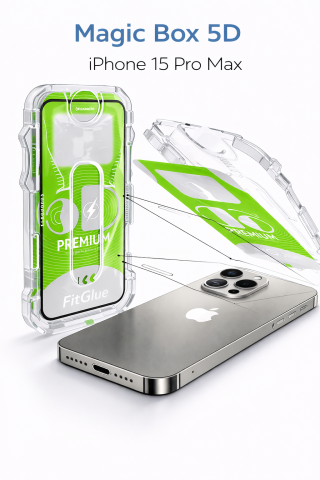 iPhone 15 Pro Max Epro 5D Full Kaplama Şeffaf Ekran Koruyucu Cam