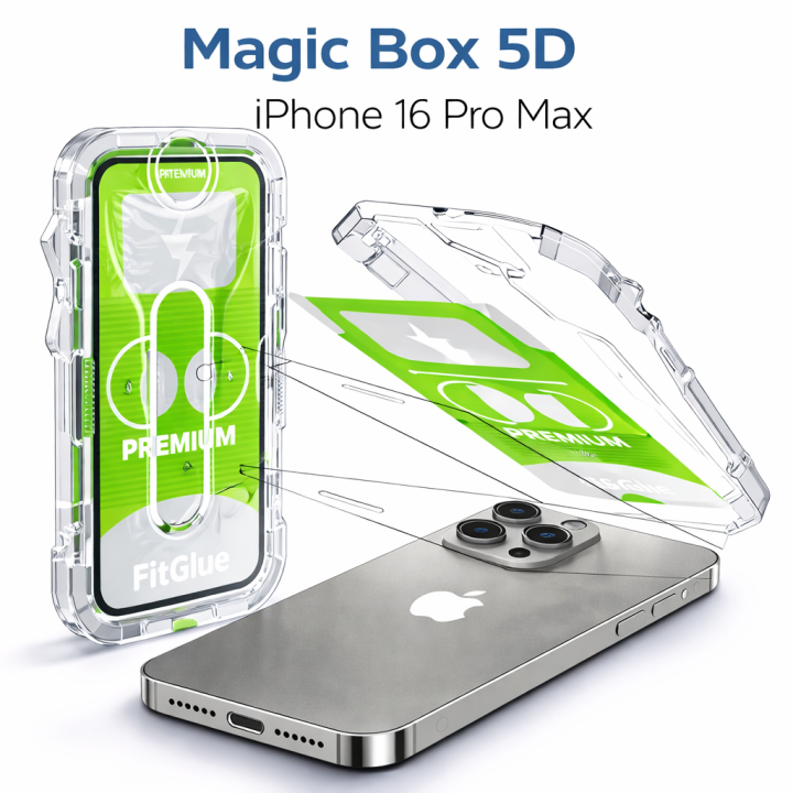 iPhone 16 Pro Max Epro 5D Şeffaf Ekran Koruyucu Cam