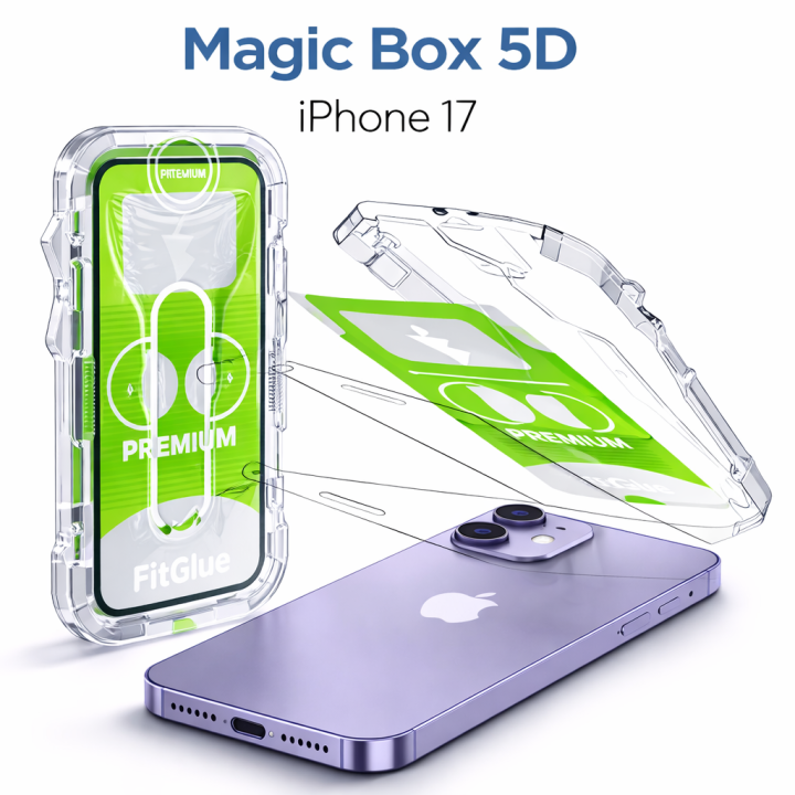 iPhone 17 Epro 5D Şeffaf Ekran Koruyucu Cam - Full Kaplama