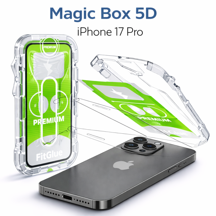 iPhone 17 Pro Epro 5D Şeffaf Ekran Koruyucu Cam – Full Kaplama