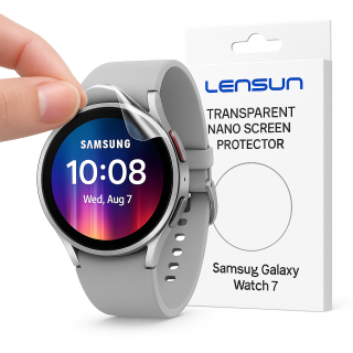 Lensun Şeffaf Nano Ekran Koruma Samsung Uyumlu Galaxy Watch 8 Classic